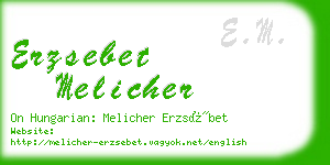 erzsebet melicher business card